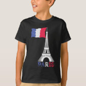 Paris France Theme Love Eiffel Tower T-Shirt (Vorderseite)