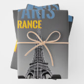 Paris France Throw Pillow Geschenkpapier Set (Beispiel)