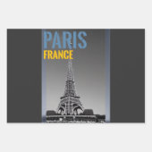 Paris France Throw Pillow Geschenkpapier Set (Vorderseite)