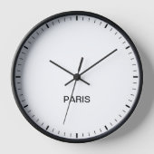 Paris France Time Zone Newsroom Style Uhr (Vorderseite)