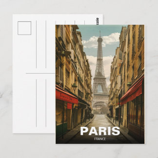 Paris france Tour Effiel Vintage Geschenke Postkarte
