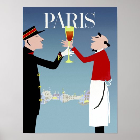 Paris, France travel poster (Vorne)