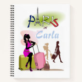Paris France Vacation Notebook Notizblock (Vorderseite)