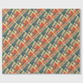 Paris France Vintage Geschenkpapier (Flach)