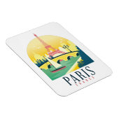 Paris France Vintage Travel Magnet (Rechte Seite)