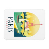 Paris France Vintage Travel Magnet (Horizontal)