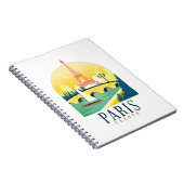 Paris France Vintage Travel Notizblock (Rechte Seite)
