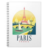 Paris France Vintage Travel Notizblock (Vorderseite)