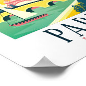 Paris France Vintage Travel Poster (Ecke)