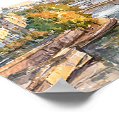 Paris France Wedding Welcome Sign Poster (Ecke)