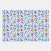 Paris France Wrapping Paper Set 3 Geschenkpapier Set (Vorderseite 3)