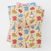Paris France Wrapping Paper Set 3 Geschenkpapier Set (Beispiel)