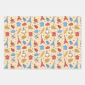 Paris France Wrapping Paper Set 3 Geschenkpapier Set (Vorderseite)