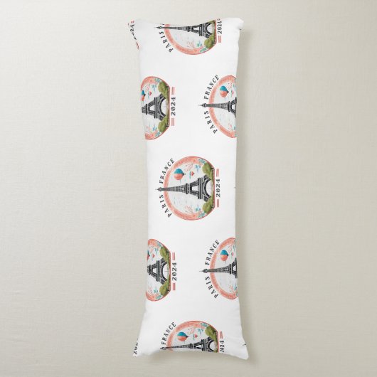 Paris Frankreich 2024 Body Pillows, Eiffelturm Seitenschläferkissen (Vorderseite Vertikal)