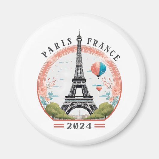 Paris Frankreich 2024 Fleece Blankets, Eiffelturm Magnet (Vorne)