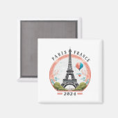 Paris Frankreich 2024 Fleece Blankets, Eiffelturm Magnet (Vorderseite/Rückseite)