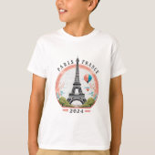 Paris Frankreich 2024 Kinder T - Shirt, Paris Fran T-Shirt (Vorderseite)