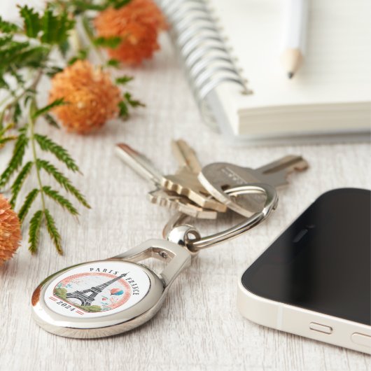 Paris Frankreich 2024 Schlüsselanhänger, Eiffeltur Schlüsselanhänger (Seite)