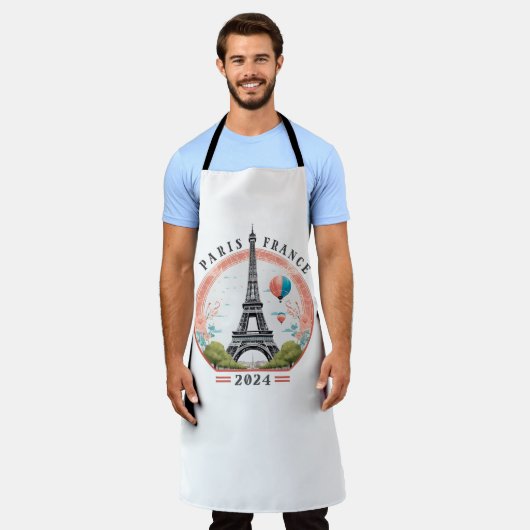 Paris Frankreich 2024 Schürze, Eiffelturm Schürze (Getragen)