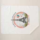 Paris Frankreich 2024 Sherpa Blankets, Eiffelturm Sherpadecke (Vorderseite (Horizontal))