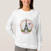 Paris Frankreich 2024 Women's Long Sleeve Shirt, P T-Shirt (Vorderseite)