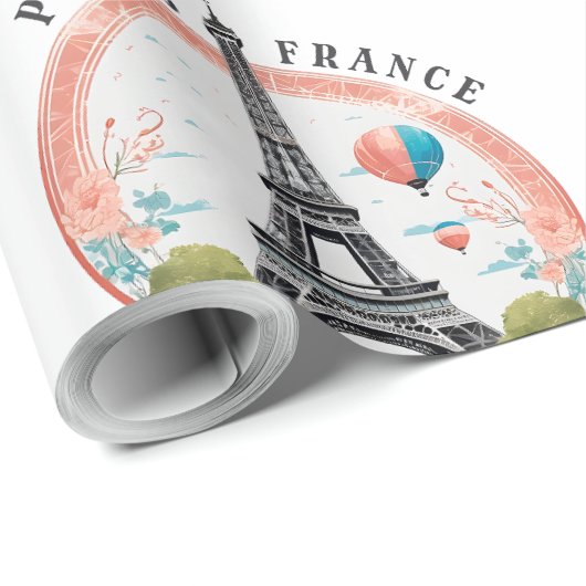 Paris Frankreich 2024 Wrapping Papers, Eiffelturm Geschenkpapier (Rolleneckpunkt)