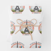 Paris Frankreich 2024 Wrapping Papers, Eiffelturm Geschenkpapier Set (Beispiel)
