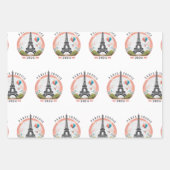 Paris Frankreich 2024 Wrapping Papers, Eiffelturm Geschenkpapier Set (Vorderseite)