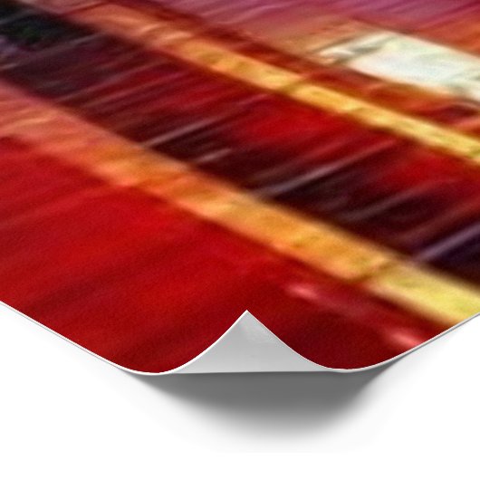 Paris Frankreich Abstrakt im Regen arbeiten Poster (Ecke)