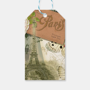 Paris Frankreich Antike Kunst Collage Eiffel Franz Geschenkanhänger