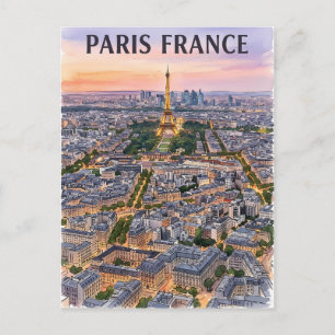Paris Frankreich Aquarell Reise Skizze Postkarte