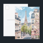 Paris Frankreich Aquarellmalerei Reisen Postkarte<br><div class="desc">Paris Frankreich Aquarellmalerei Reisevorführung</div>