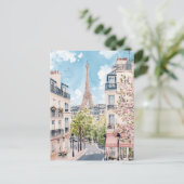 Paris Frankreich Aquarellmalerei Reisen Postkarte (Stehend Vorderseite)
