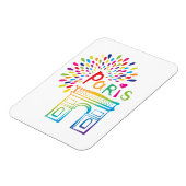 Paris Frankreich | Arc de Triomphe | Neon Design Magnet (Linke Seite)