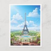 Paris Frankreich Art Vintage Postkarte (Vorderseite)
