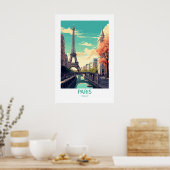 Paris Frankreich Berühmte Reiseziele Poster (Küche)