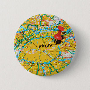 Paris, Frankreich Button