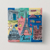 Paris, Frankreich Button (Vorderseite)