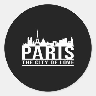 Paris Frankreich City City City City Skyline Funny Runder Aufkleber