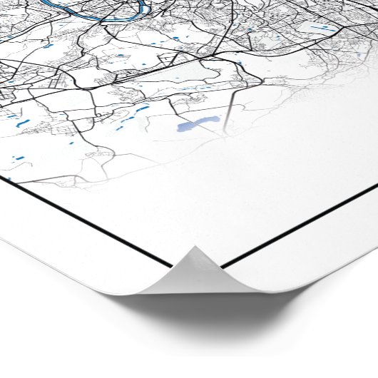 Paris Frankreich City Map Travel Simple Poster (Ecke)