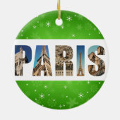 Paris Frankreich City Reisen Fotos Weihnachten Keramik Ornament (Hinten)