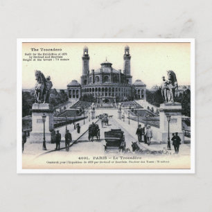Paris Frankreich, Das Trocadero, Vintage-Stil Postkarte