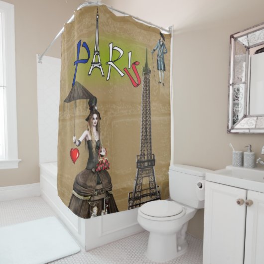 Paris Frankreich, Duschvorhang (Beispiel)