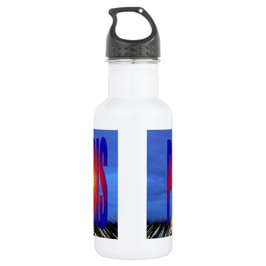 Paris Frankreich Edelstahlflasche (Rückseite)