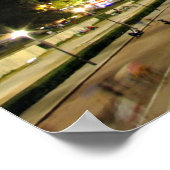 Paris, Frankreich - Eiffel in der Nacht Poster (Ecke)