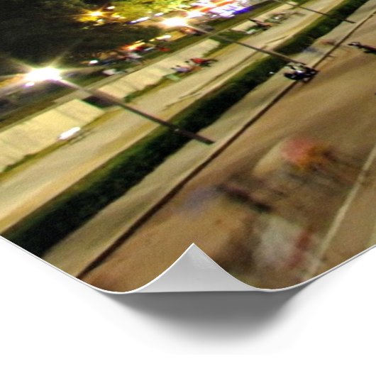 Paris, Frankreich - Eiffel in der Nacht Poster (Ecke)