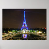 Paris, Frankreich - Eiffel in der Nacht Poster (Vorne)