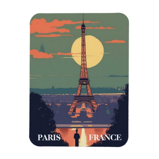Paris Frankreich Eiffel Tower Art Magnet (Vertikal)