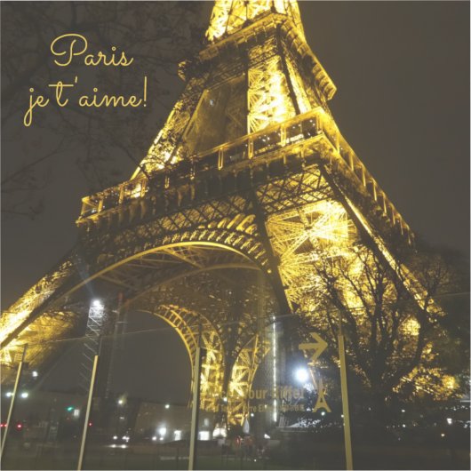 Paris. Frankreich. Eiffel Tower Aufkleber (Vorderseite)