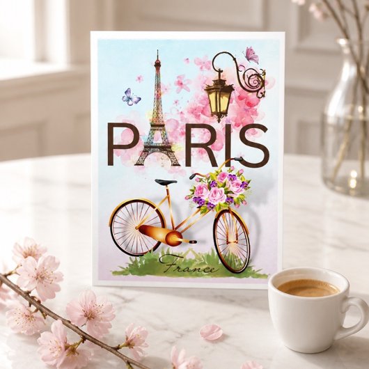 Paris Frankreich Eiffel Tower Bicycle Lamp geklapp